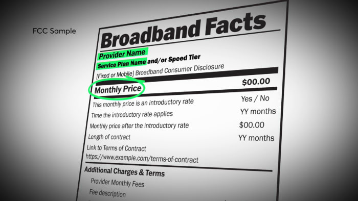 It just got easier to shop for internet service prices.  Detailed labels are now required.